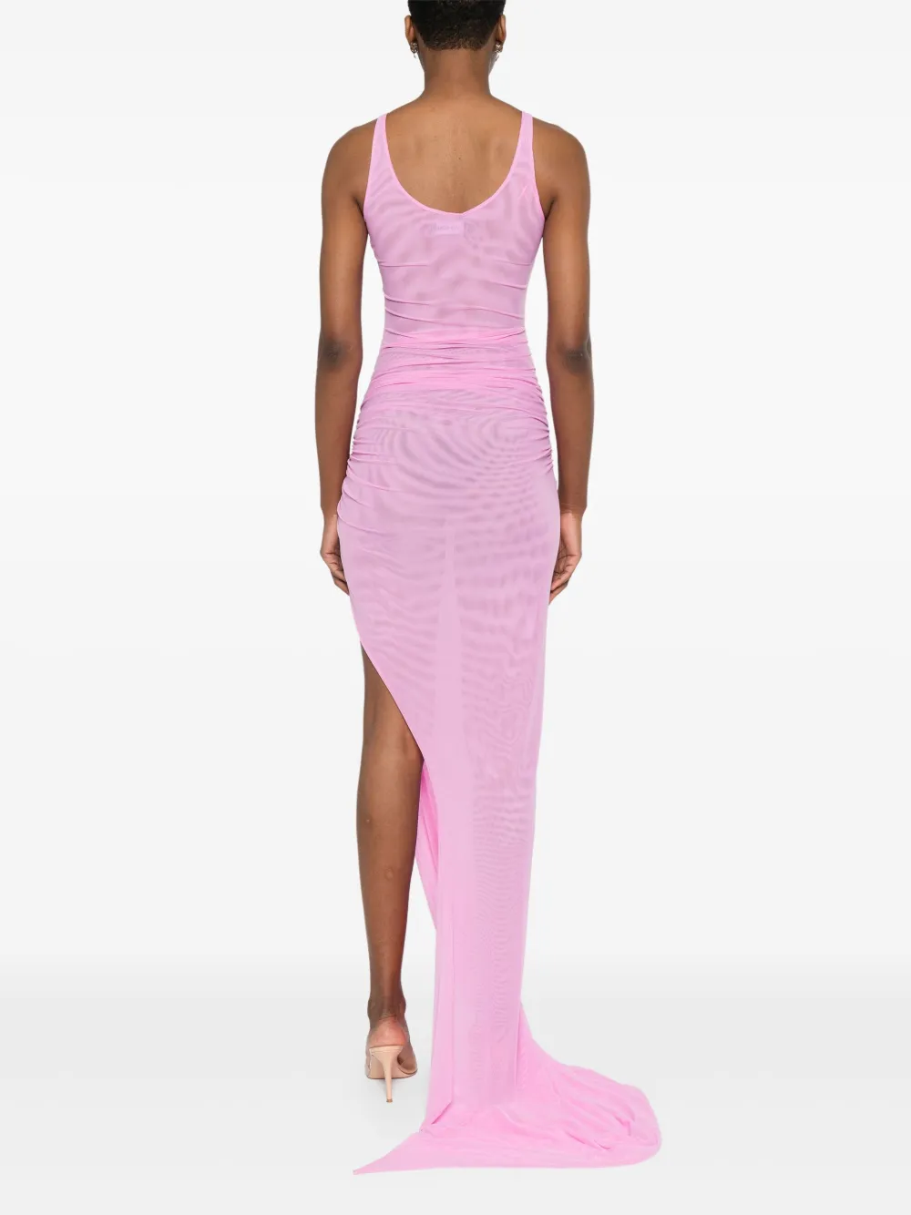 David Koma Ruched Mesh Gown