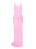 David Koma Ruched Mesh gown - Pink