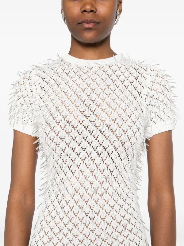 David Koma Knitted Maxi Dress | White | FARFETCH GE