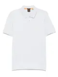 BOSS logo-patch polo shirt - Blue