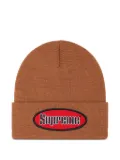 Supreme Oval Patch Beanie - Brown