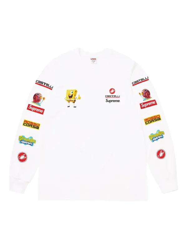 Supreme x SpongeBob x Castelli Racing long-sleeves T-shirt