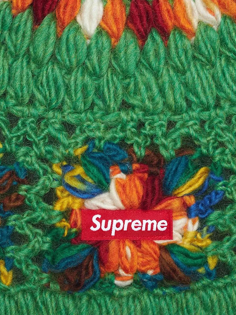 Supreme crochet beanie - Groen