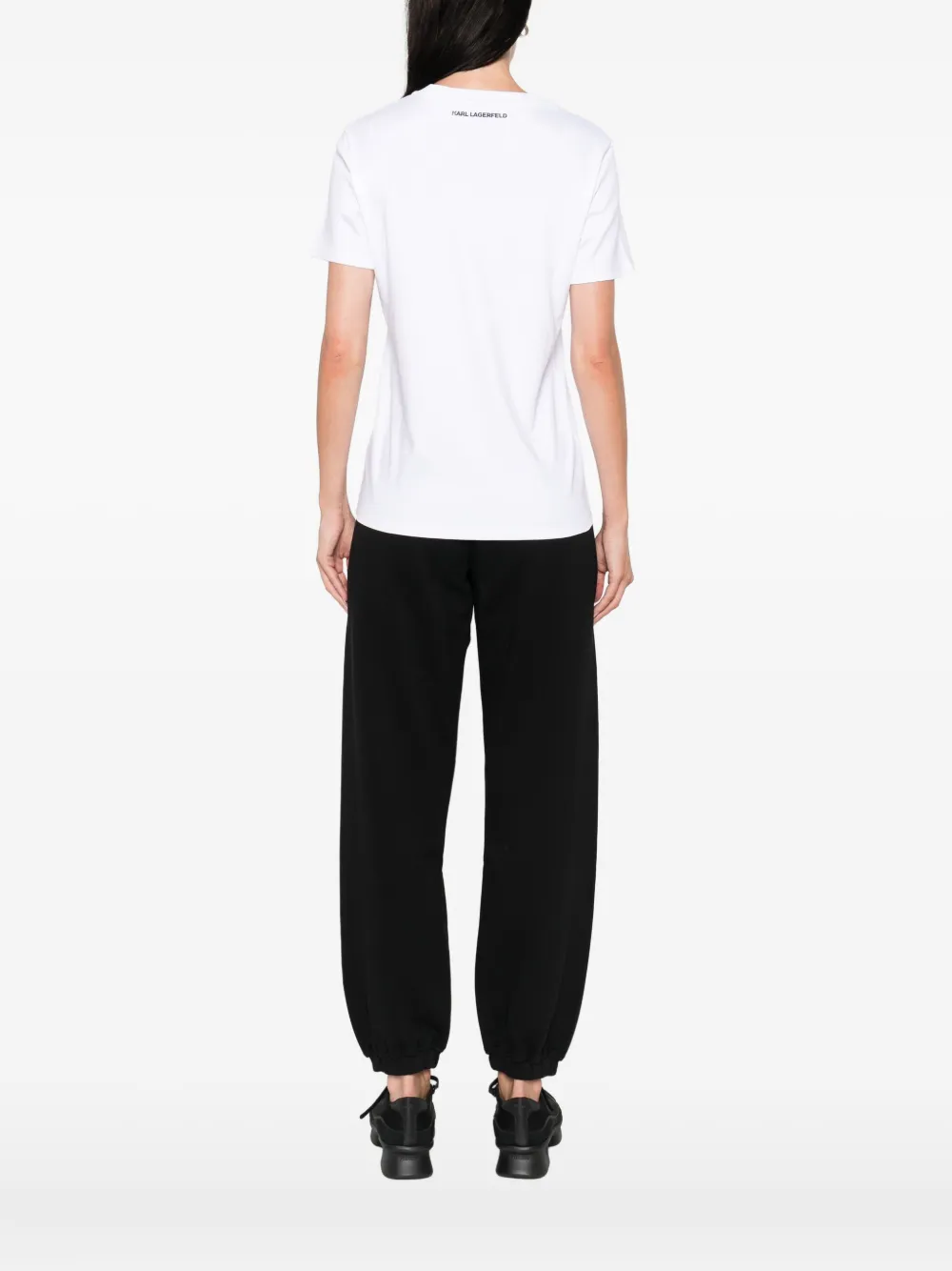 Karl Lagerfeld T-shirt met kattenprint Wit