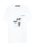 Karl Lagerfeld cat-print T-shirt - White