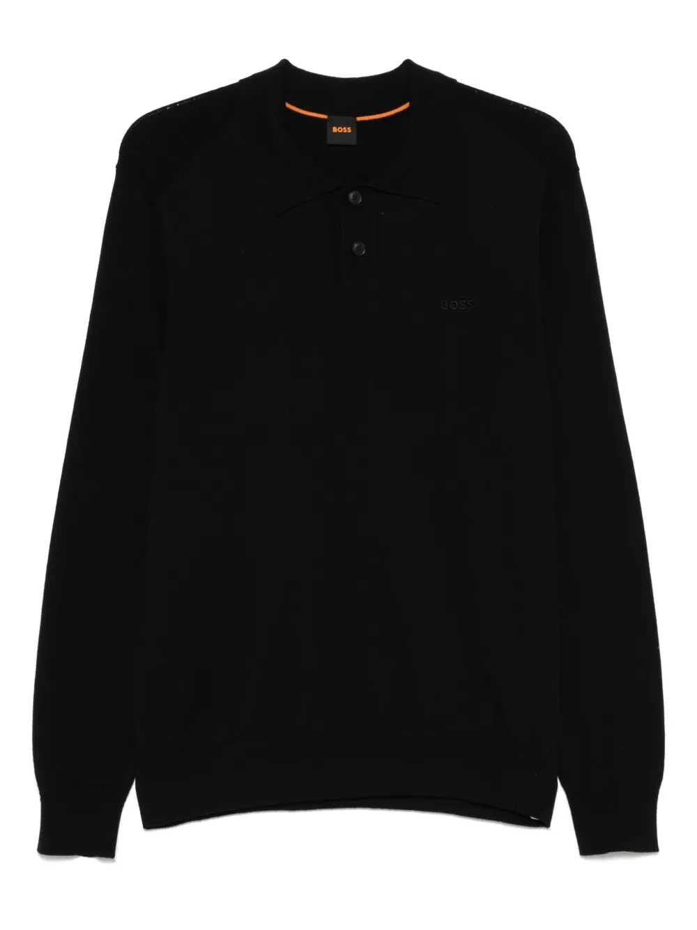BOSS Poloshirt van katoenblend Zwart