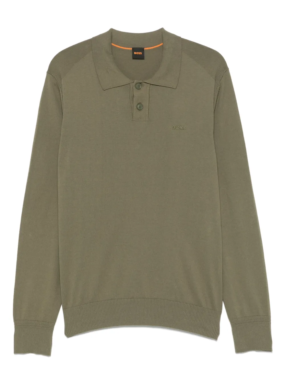 BOSS Poloshirt van katoenblend Groen