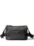 Prada medium triangle logo messenger bag - Green