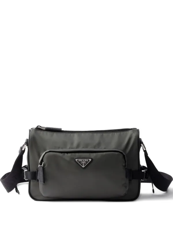 Prada ロゴ メッセンジャーバッグ M | グリーン | FARFETCH JP