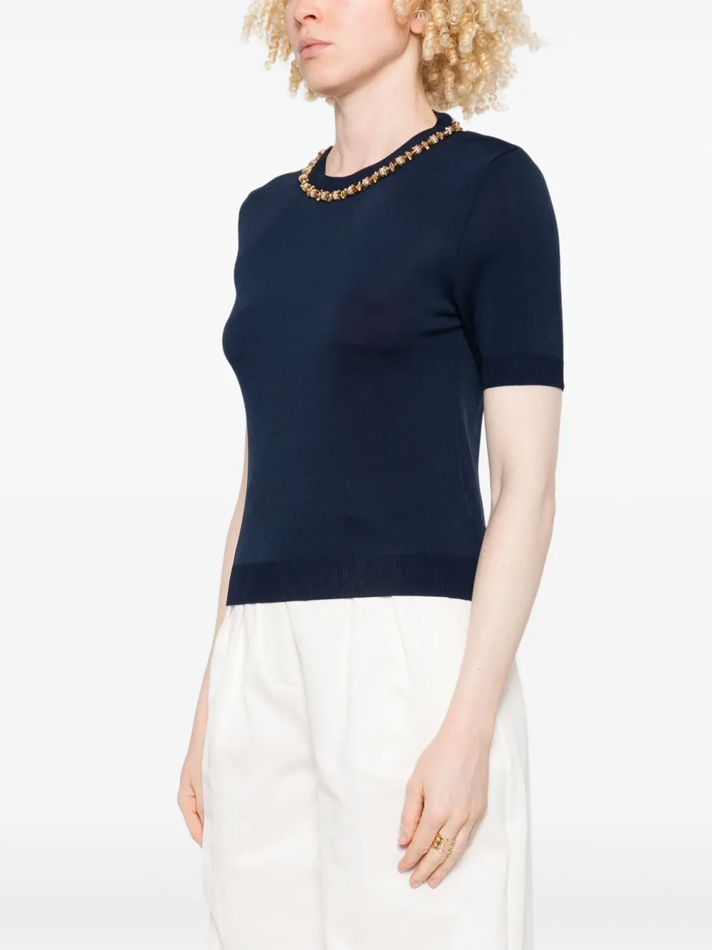 ERMANNO FIRENZE T-shirt met ronde hals Blauw