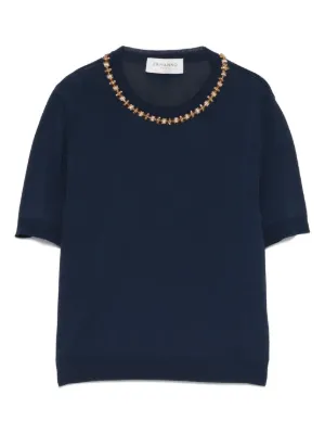 ERMANNO FIRENZE 売れ筋商品|||エルマンノ フィレンツェ Tシャツ トップス レディース T-shirts Blue 美品 ERMANNO FIRENZE エルマンノフィレンツェ tシャツ 42