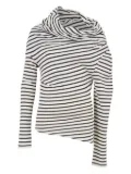 A.W.A.K.E. Mode asymmetric striped top - White