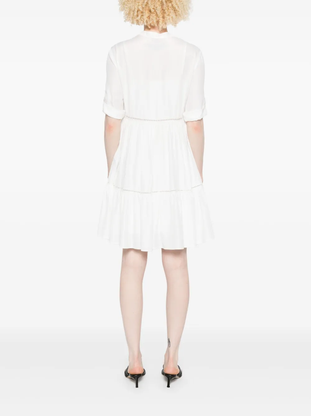 ERMANNO FIRENZE Linnen mini-jurk Wit