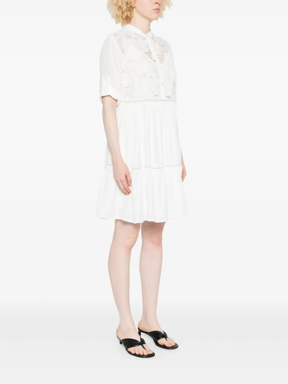 ERMANNO FIRENZE Linnen mini-jurk Wit