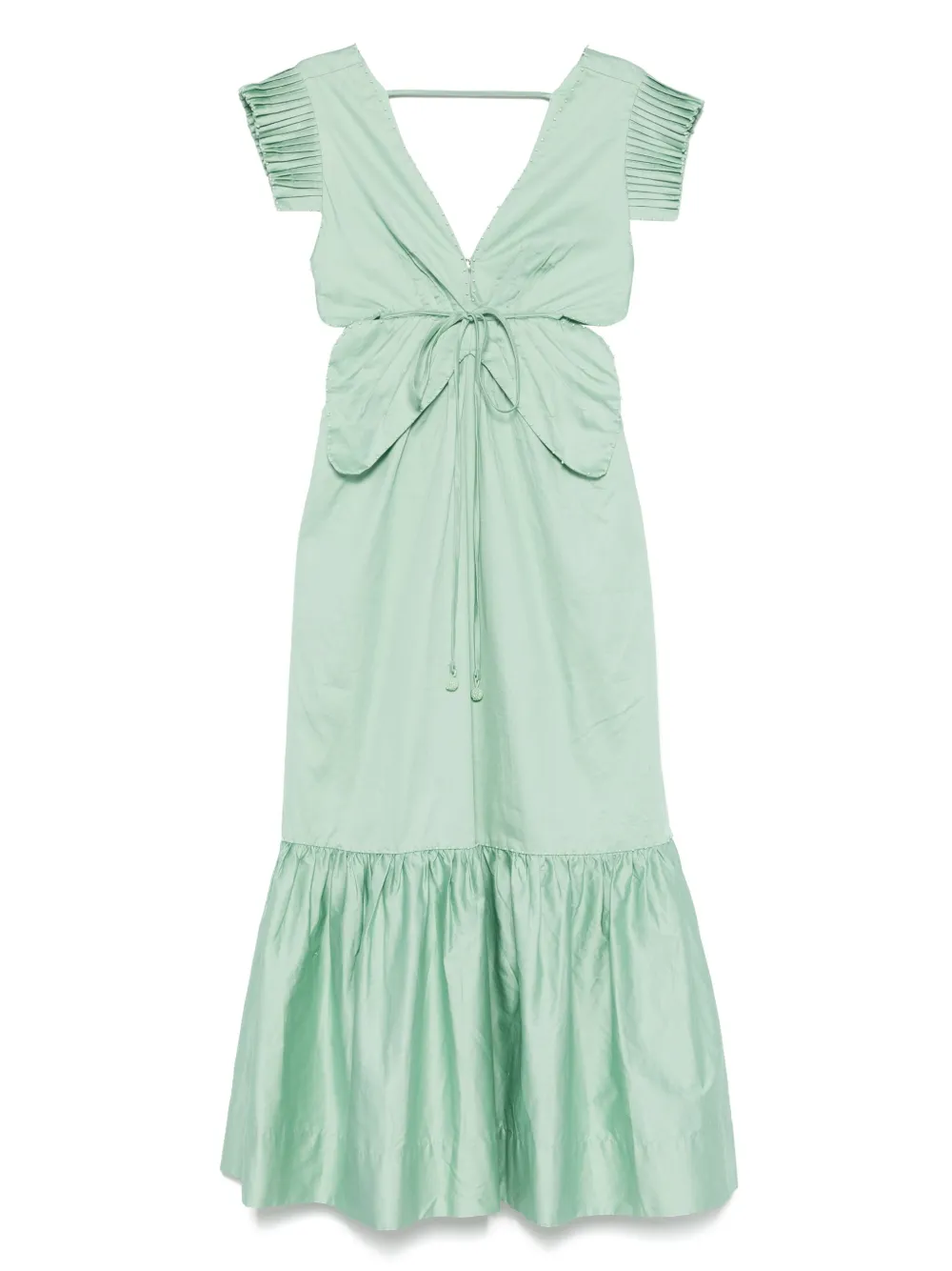FARM Rio cut-out midi dress - グリーン FARM Rio cut-out midi dress - グリーン
