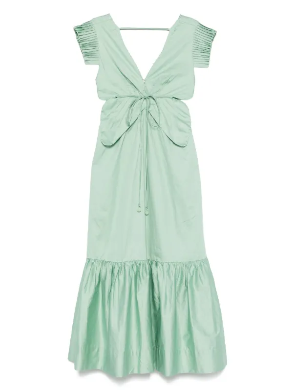 green emerald velvet dress Green Guipire Cut-Out Midi Dress – FARM Rio