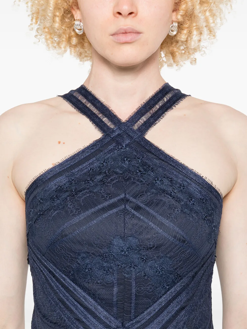 ERMANNO FIRENZE Mouwloze jurk Blauw
