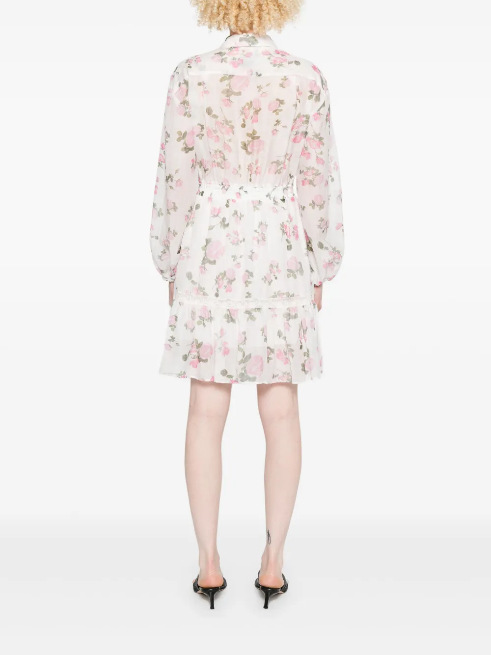 ERMANNO FIRENZE Mini-jurk met bloemenprint Wit