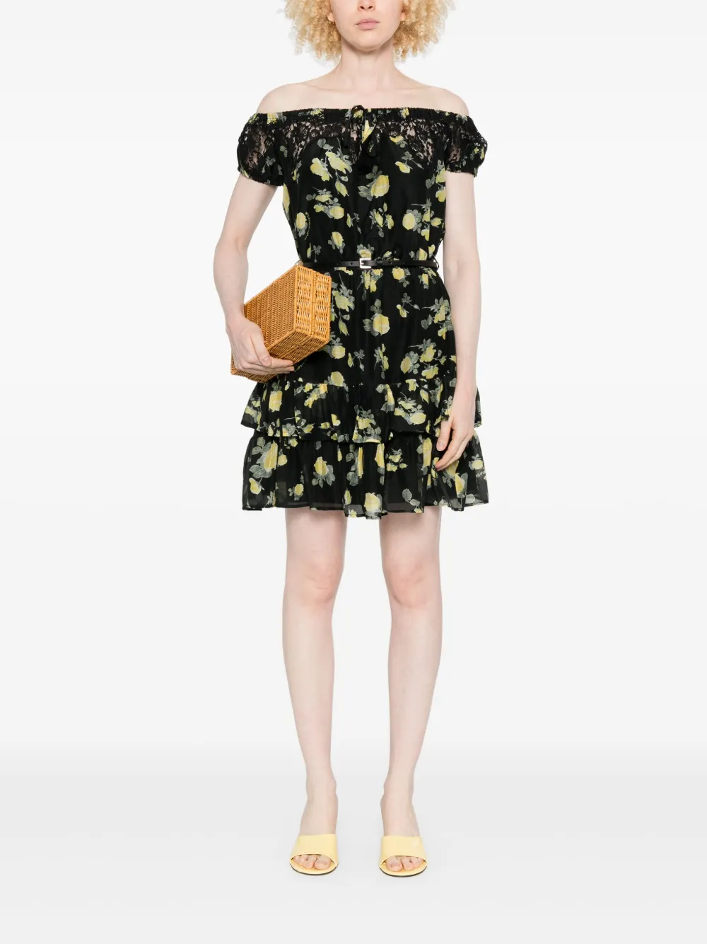 ERMANNO FIRENZE floral-print dress - Zwart