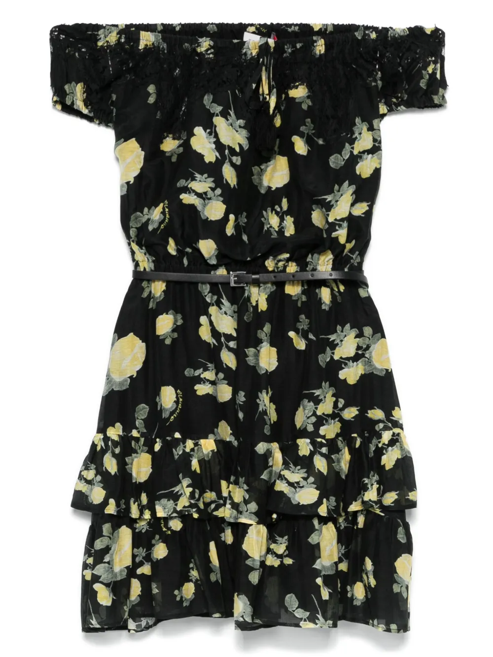 ERMANNO FIRENZE  Kleid mit Blumen-Print | Schwarz | Image 1