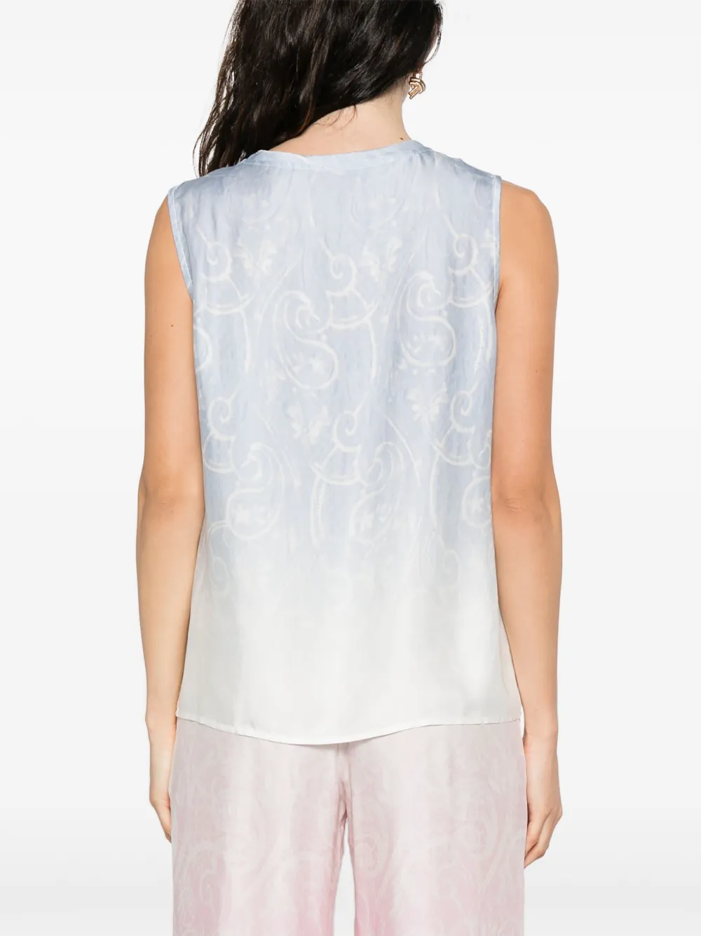ERMANNO FIRENZE Shirt met paisley-print Blauw