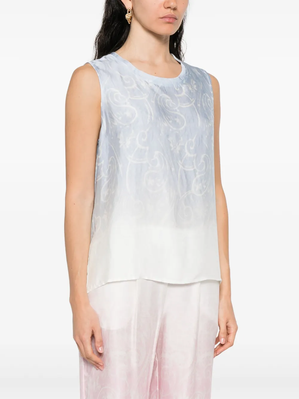 ERMANNO FIRENZE Shirt met paisley-print Blauw