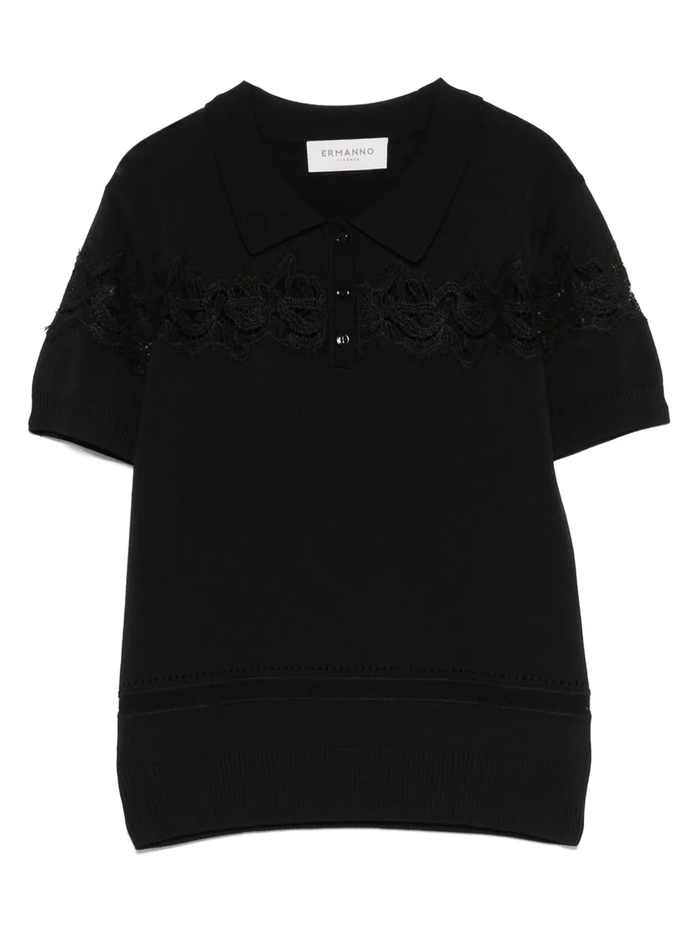 ERMANNO FIRENZE Polotop met korte mouwen Zwart
