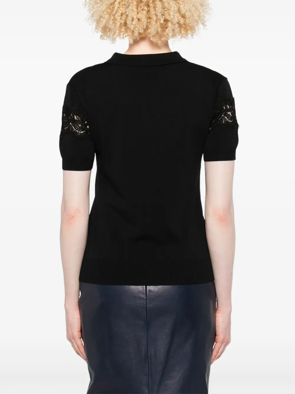 ERMANNO FIRENZE Polotop met korte mouwen Zwart