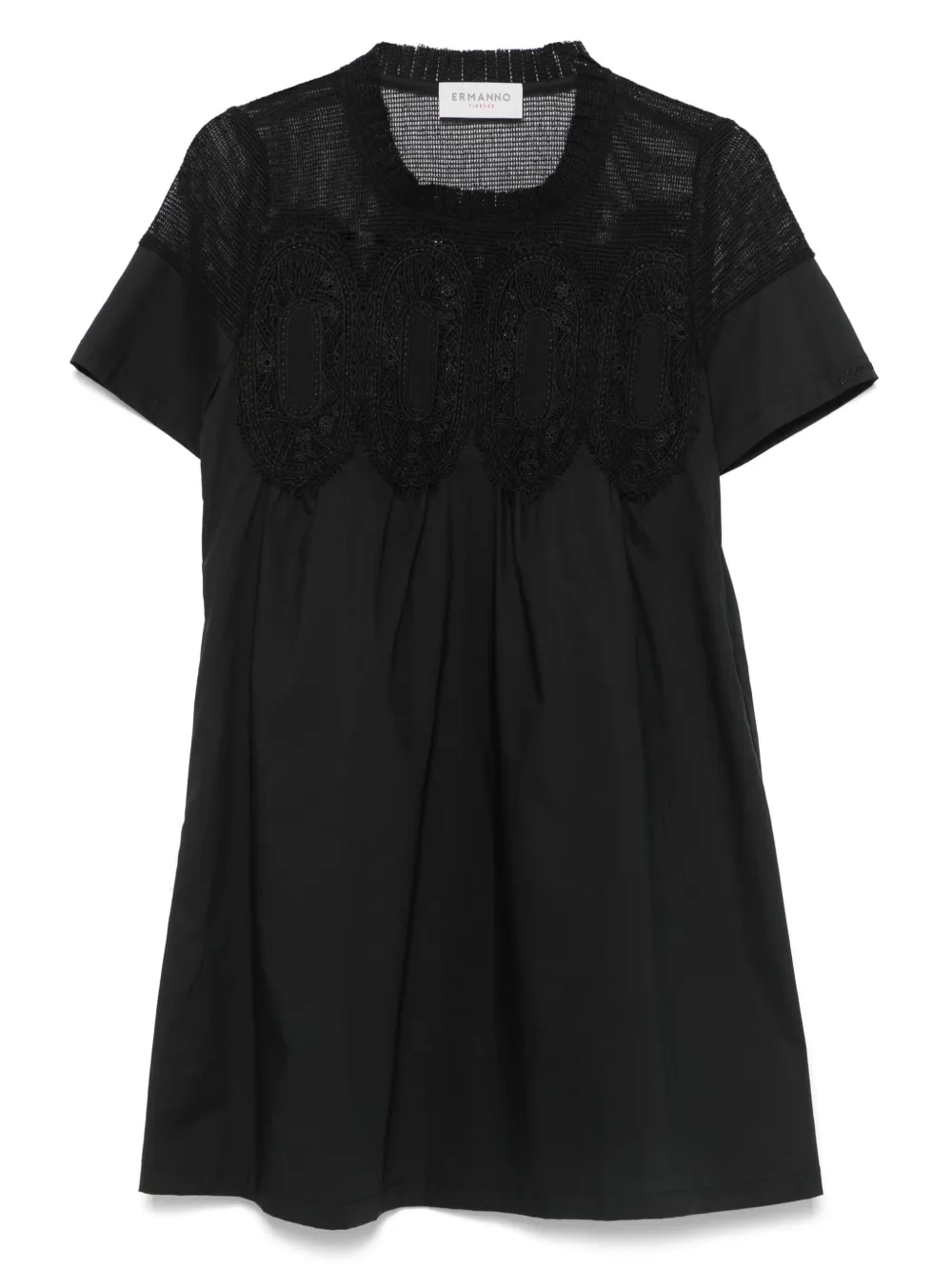 ERMANNO FIRENZE  Minikleid aus Leinen | Schwarz | Image 1