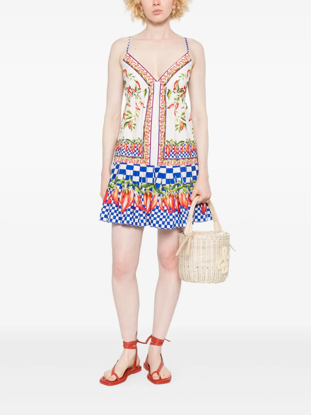 FARM Rio Mini-jurk met print - Wit