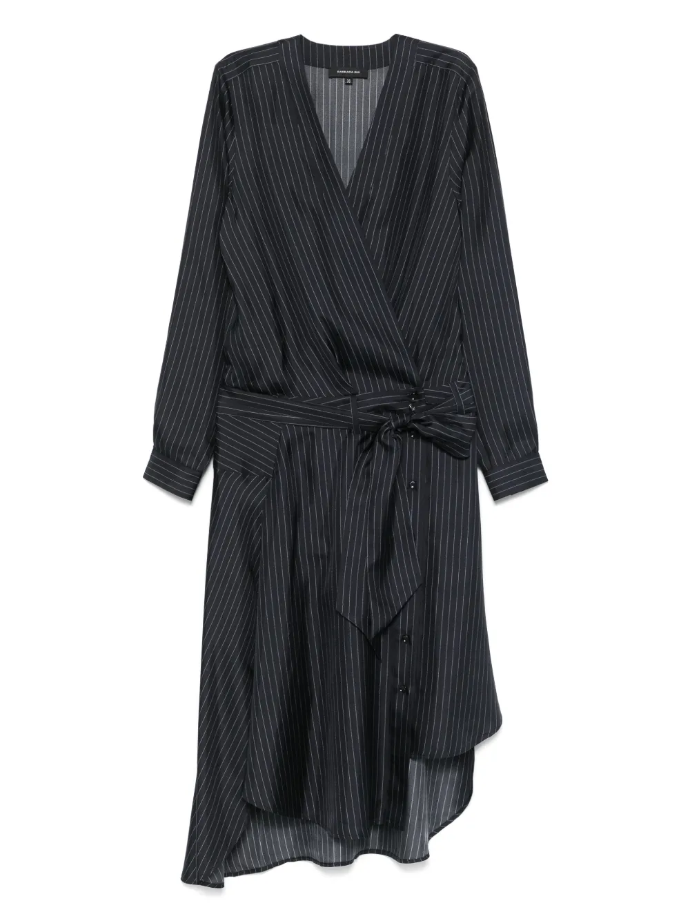 pinstriped silk dress