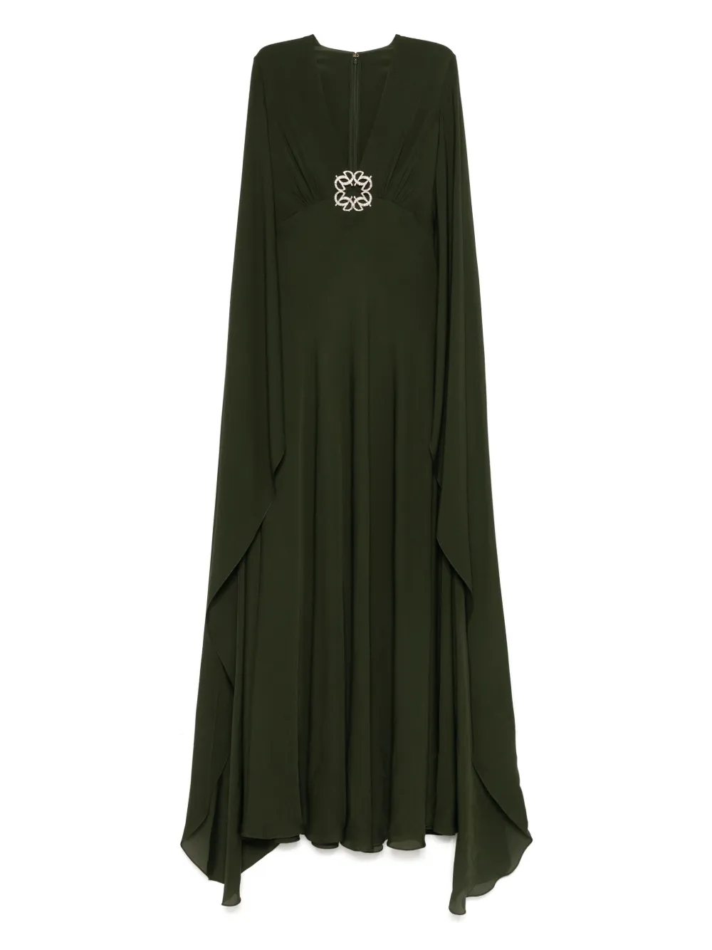 crystal-embellished silk gown
