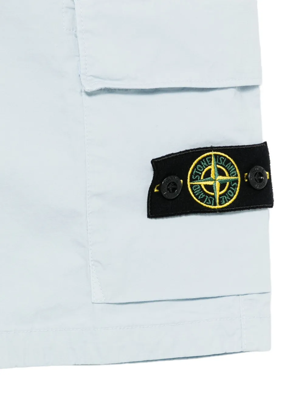 Stone Island Elasticated-waist Cargo Shorts In Blue