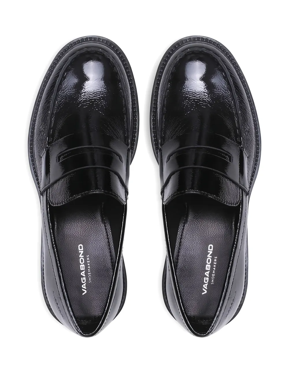 VAGABOND debossed-logo loafers Black