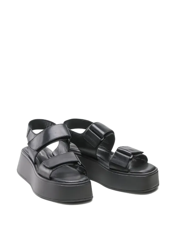 VAGABOND 50mm Courtney double-strap Platform Sandals | Black