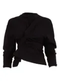 A.W.A.K.E. Mode twisted long-sleeve top - Black