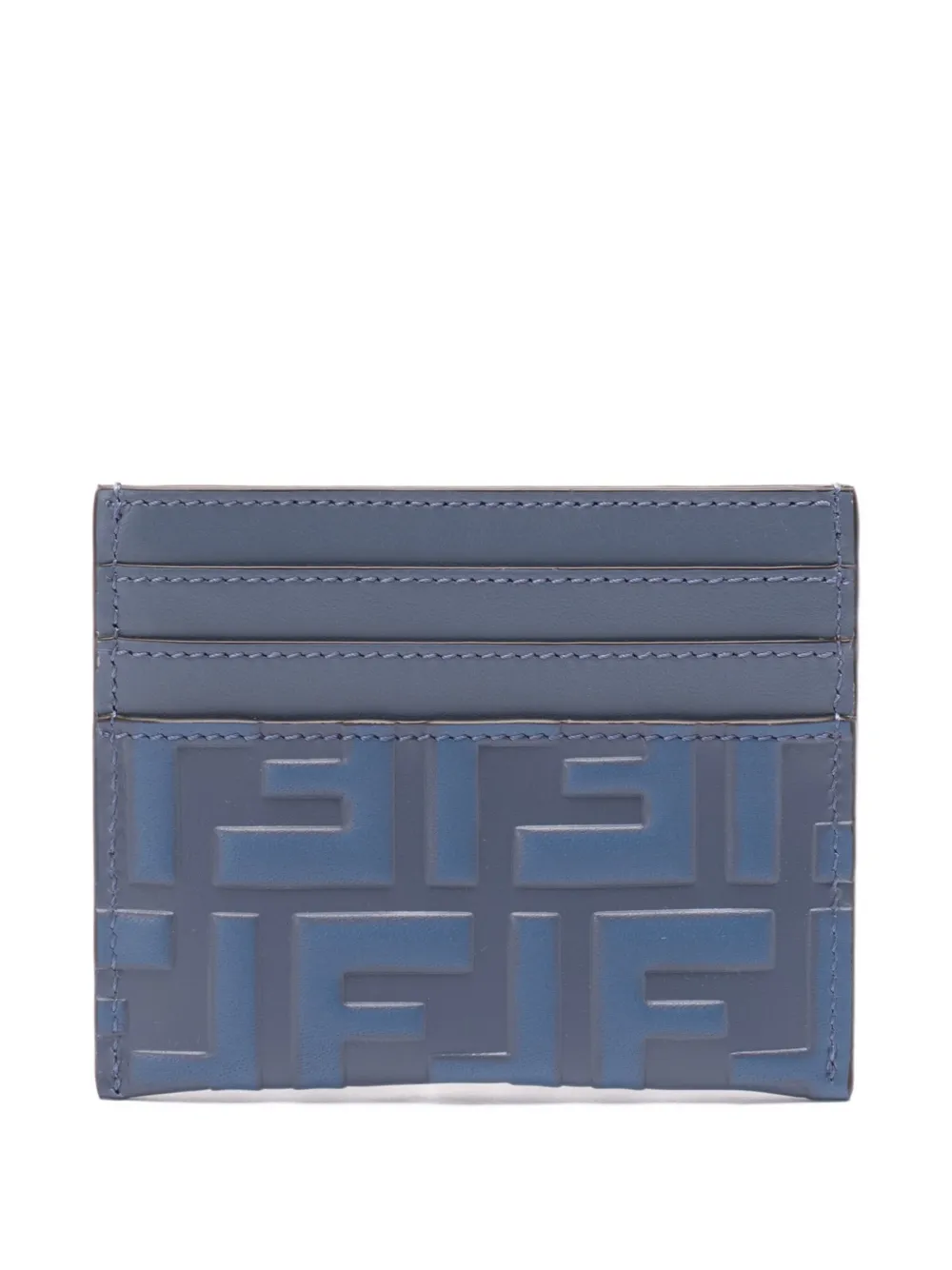 FENDI monogram-embossed cardholder - Blauw
