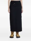 LOEWE twisted-waist side-split skirt - Black