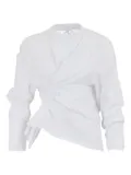 A.W.A.K.E. Mode asymmetric draped top - White