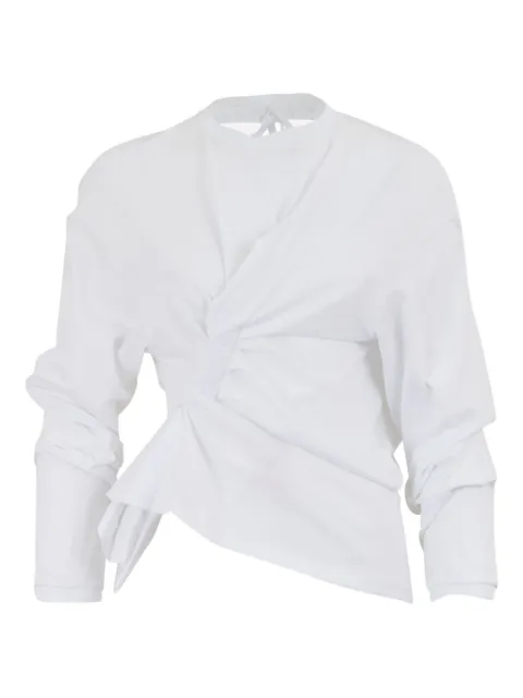 A.W.A.K.E. Mode asymmetric draped top