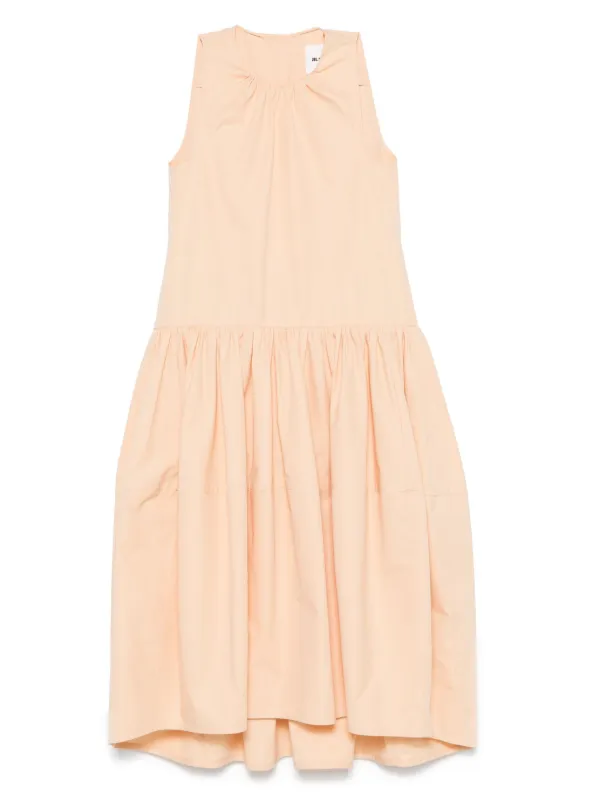 ワンピース JIL SANDER Orange Cotton Blend Dress Jil Sander Cotton Blend Dress in Orange | Lyst