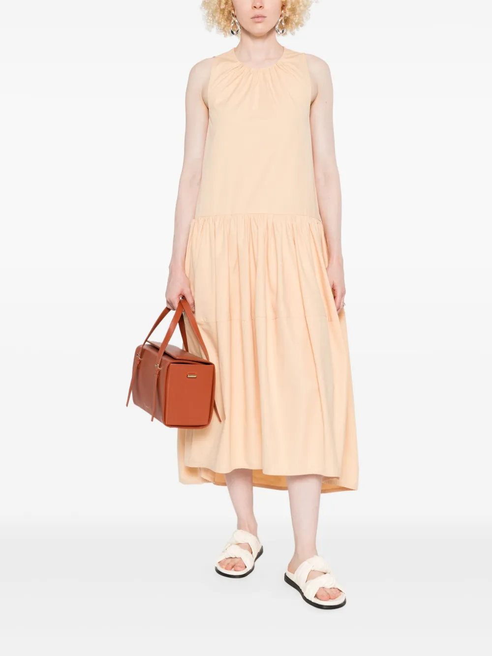 Jil Sander Jurk van biologisch katoen - Oranje