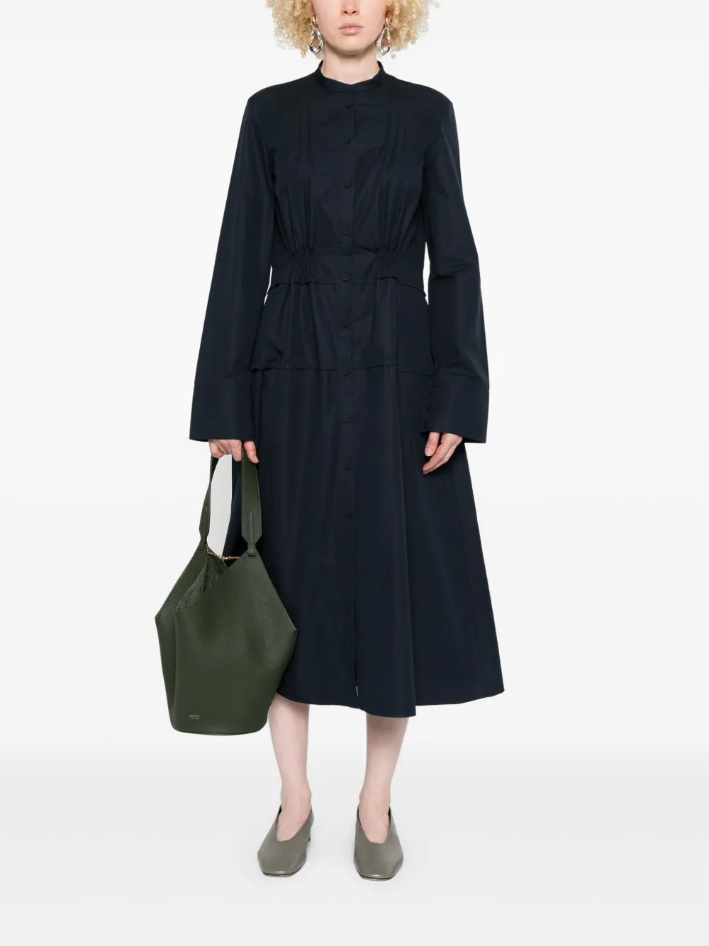 Jil Sander organic cotton dress - Blauw