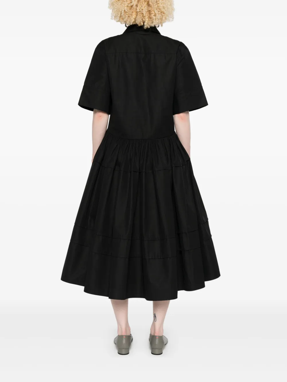 Jil Sander Jurk van biologisch katoen Zwart
