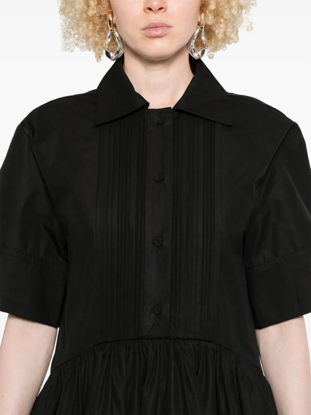 Jil Sander Jurk van biologisch katoen Zwart