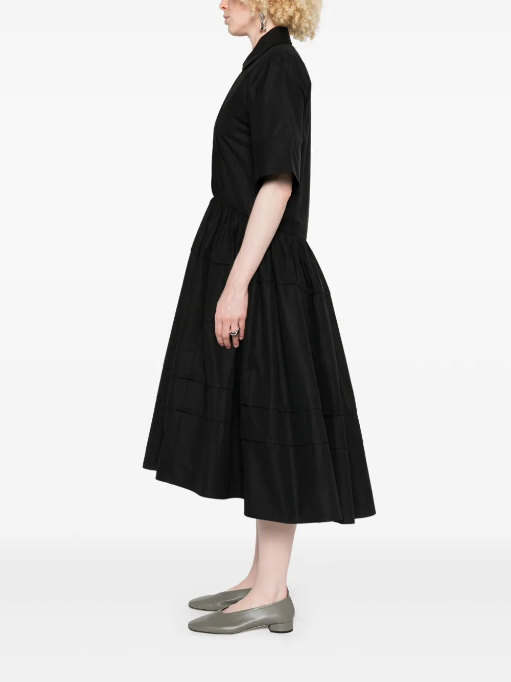 Jil Sander Jurk van biologisch katoen Zwart