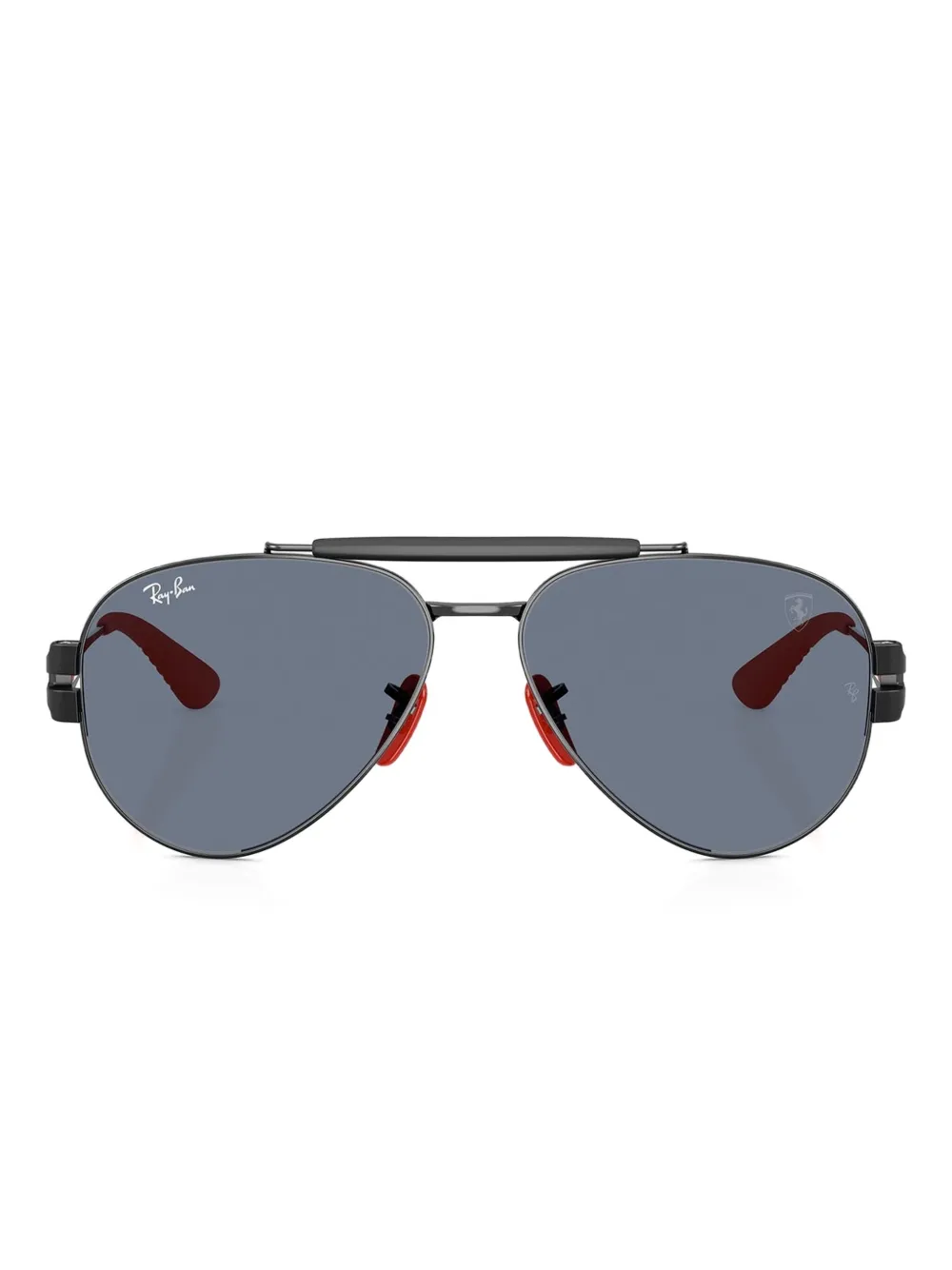 Ray-Ban x Scuderia Ferrari metal-frame pilot sunglasses | Black | Image 1