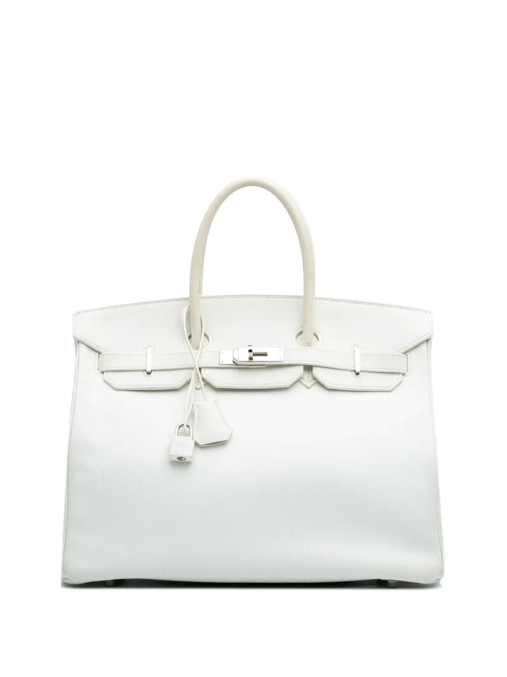 Hermès Pre-Owned 2007 Togo Birkin Retourne 35 handbag | White | Image 1