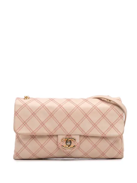CHANEL Pre-Owned 2014 jumbo Triple Stitched Flap Umhängetasche aus gestepptem Kalbsleder