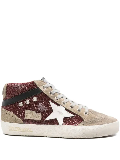 Golden Goose Mid Star glitter suede sneakers